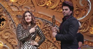 Maniesh Paul turns makeup Man for Raveena Tandon on the sets of Nach Baliye 9!