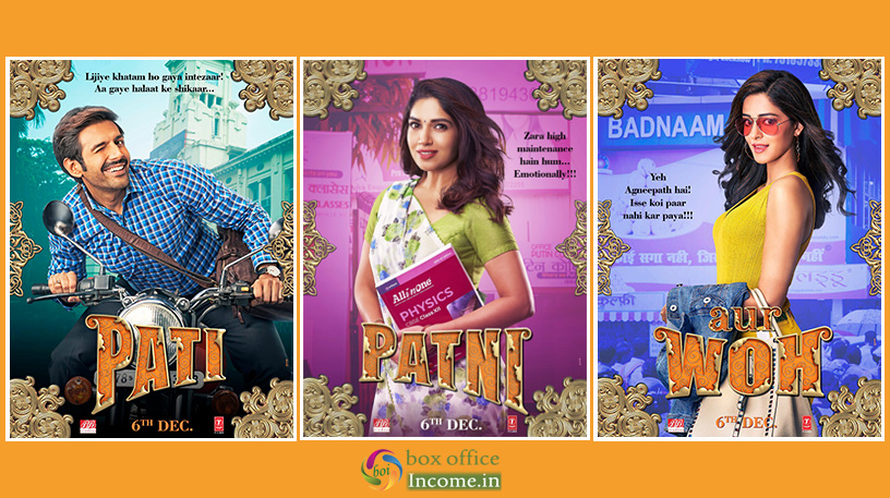 Pati Patni Aur Woh Posters: Kartik, Bhumi & Ananya starrer to Release on 6th December!