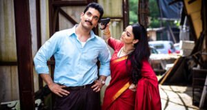 Sandeepa Dhar points a gun at Angad Bedi, says only she can shoot him