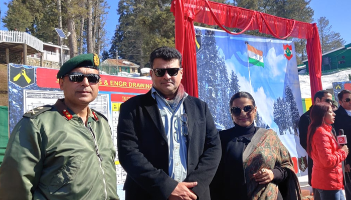 Vidya Balan and Siddharth Roy Kapur attend Gulmarg Winter Festival in Kashmir, hosted by the Indian Army