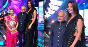 Pop Sensation Dhvani Bhanushali meets her idol the veteran composer Anandji on the sets of Indian Idol 12!