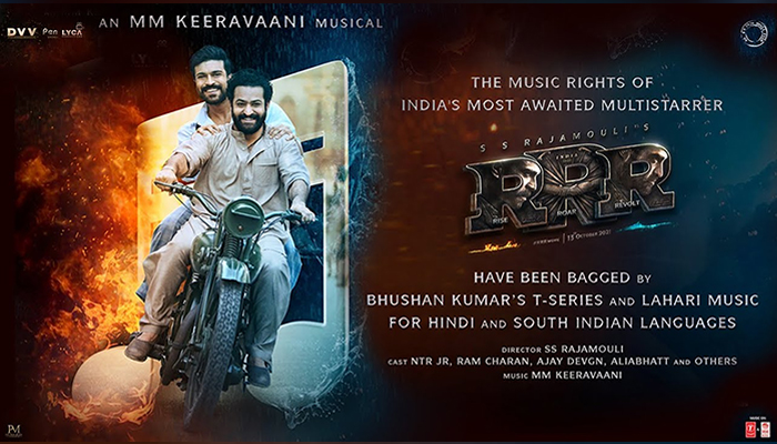 T-Series and Lahari Music bag music rights in all languages of the magnum opus 'RRR' directed by SS Rajamouli