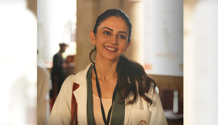 Rakul Preet Singh's first look from upcoming campus comedy-drama Doctor G!
