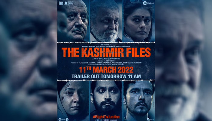 The trailer of Vivek Agnihotri's 'The Kashmir Files' is all set to out tomorrow; New Poster Out!
