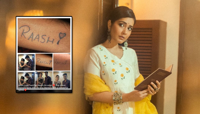 Raashii Khanna's Die Hard Fan Gets Her Autograph Tattooed On His Hand!