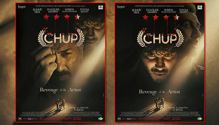 Chup Revenge Of The Artist New Posters: Sunny Deol and Dulquer Salmaan starrer to release on 23rd September 2022