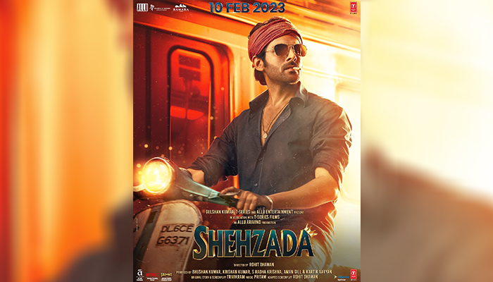 Shehzada: Kartik Aaryan in a whole new action avatar in the latest poster; Trailer Out Tomorrow!
