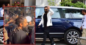 Yash Greets a Mob of Fans who waited to see A Glimpse of him Outside a Studio!