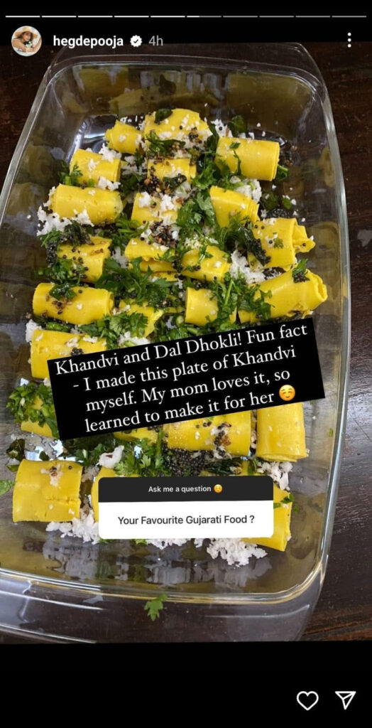 Pooja Hegde shows her foodie side in her recent Instagram Story!