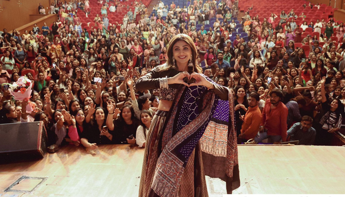 Shilpa Shetty charms Ahmedabad during promotions of her film Sukhee!