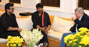 Chiranjeevi and Ram Charan welcomes Netflix CEO Ted Sarandos to India