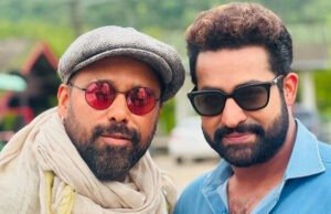 Bosco Martis shares a picture with NTR Jr from the sets of Devara in Thailand