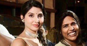 Nora Fatehi's BTS pics surface from the sets of her upcoming film 'Matka'