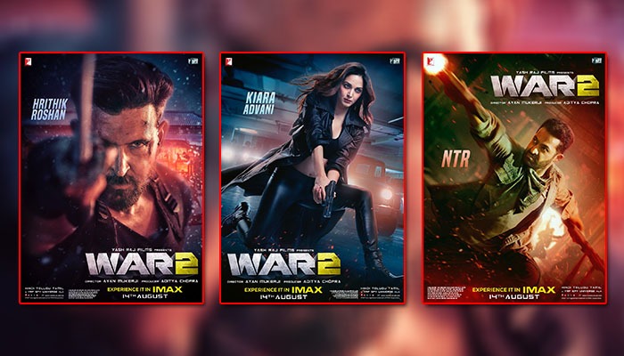 War 2 set for global IMAX release on August 14; New posters unveiled featuring Hrithik Roshan, Jr NTR & Kiara Advani