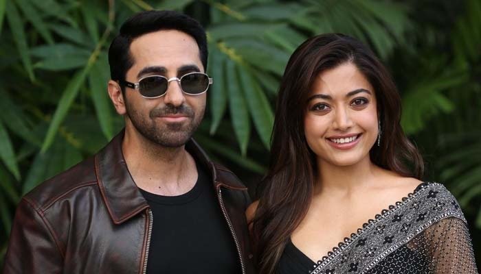 Ayushmann Khurrana and Rashmika Mandanna Unveil Telugu Trailer and Song 'Nuvvu Na Sontamaa' of Thamma in Hyderabad