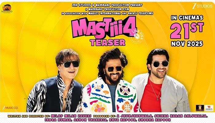 Mastiii 4 Teaser Out! Riteish Deshmukh, Vivek Oberoi & Aftab Shivdasani Promise a Comedy Explosion This November