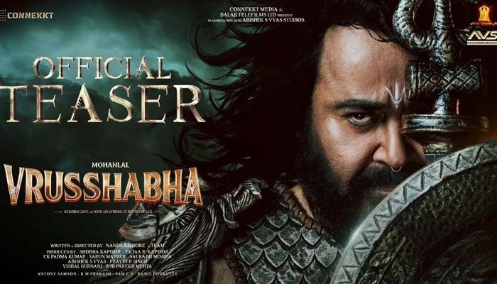 'Vrusshabha' Teaser OUT! Mohanlal's Grand Bilingual Epic Set for Diwali Release