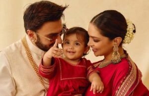 Deepika Padukone, Ranveer Singh reveal daughter Dua's face on Diwali; See Pics
