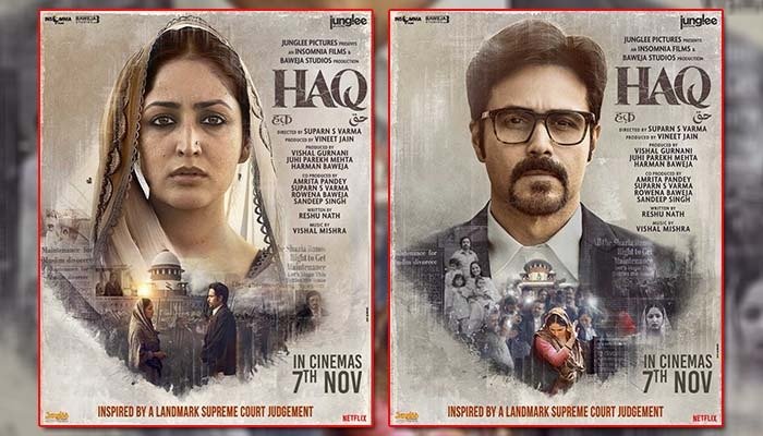Yami Gautam Dhar and Emraan Hashmi's Powerful Character Posters from Haq Unveiled
