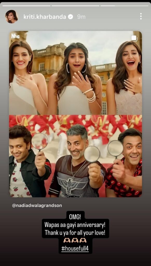 Kriti Kharbanda Celebrates Six Years of Housefull 4: "Thank You for All the Love!"