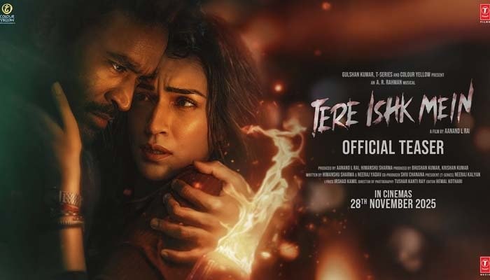 Tere Ishk Mein Teaser: Dhanush and Kriti Sanon Promise an Intense Romantic Epic
