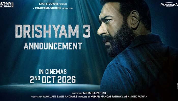 Ajay Devgn's Drishyam 3 Officially Announced; Announcement Video Out, Film to Release 2 October 2026