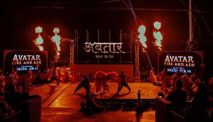 Makers of Avatar: Fire and Ash Unveil the Film’s Devanagari Logo on the Banks of the Ganga in Banaras