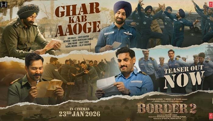 Ghar Kab Aaoge Teaser Out Now: Sonu Nigam, Arijit Singh, Diljit Dosanjh & Vishal Mishra Unite for Border 2’s Soul-Stirring Anthem