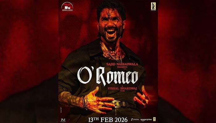 O’Romeo First Look: Shahid Kapoor in a Dark, Blood-Soaked Avatar; Glimpse to Release Tomorrow