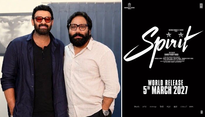 Prabhas and Sandeep Reddy Vanga's Spirit Set to Release on 5th March 2027