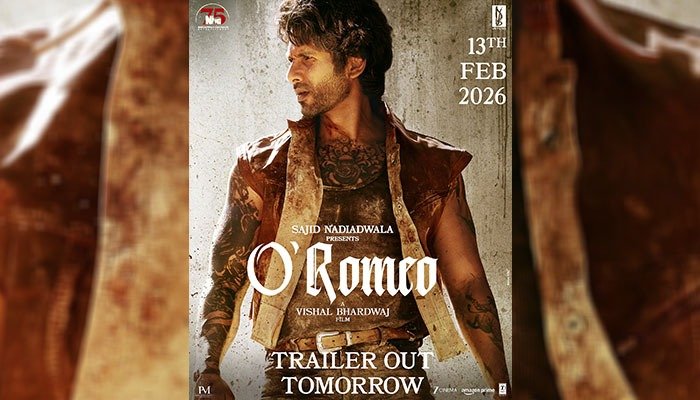 Shahid Kapoor Stuns in New O' Romeo Poster, Trailer Arriving Tomorrow