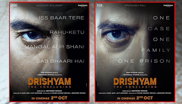 'Drishyam: The Conclusion New Posters Out: Jaideep Ahlawat Vows to End the Game, Prakash Raj Promises to Find the Truth
